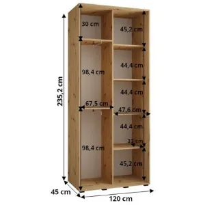 Obrazek Szafa Lanko 2-120 (45) artisan
