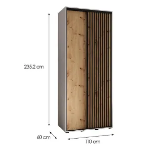 Obrazek Szafa Lanko 1-110 (60) biały/artisan