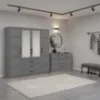 Obrazek Zestaw szafa Belluno 200 grafit + komoda Belluno 150