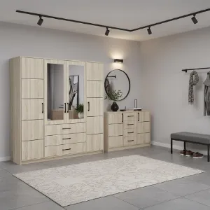 Obrazek Zestaw szafa Belluno 200 sonoma + komoda Belluno 150