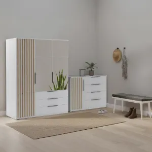 Obrazek Zestaw szafa Sorento biała 150 + komoda Sorento 160