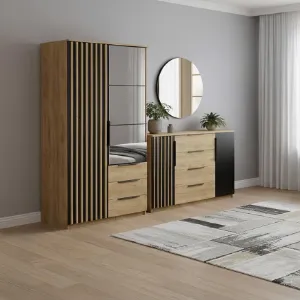 Obrazek Zestaw szafa Sorento craft złoty 100 + komoda Sorento 160