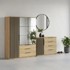 Obrazek Zestaw szafa Sorento craft złoty 150 + komoda Sorento 120