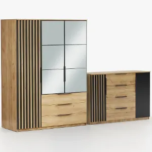 Obrazek Zestaw szafa Sorento craft złoty 150 + komoda Sorento 160