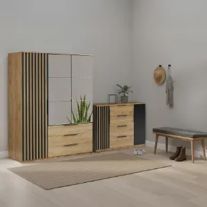 Obrazek Zestaw szafa Sorento craft złoty 150 + komoda Sorento 160