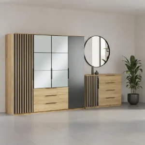 Obrazek Zestaw szafa Sorento craft złoty 200 + komoda Sorento 120