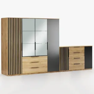 Obrazek Zestaw szafa Sorento craft złoty 200 + komoda Sorento 160