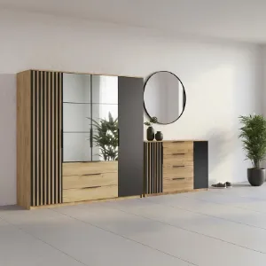 Obrazek Zestaw szafa Sorento craft złoty 200 + komoda Sorento 160