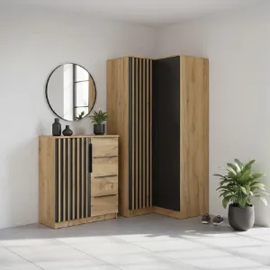 Obrazek Zestaw szafa narożna Sorento craft złoty + komoda Sorento 80