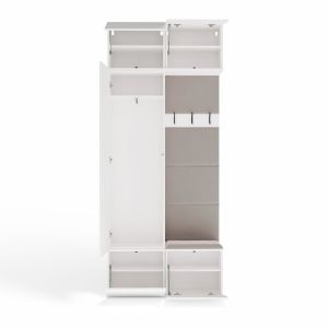 Obrazek Garderoba z szafą i wieszakiem Hamar II 1SZ1W biały