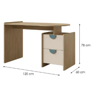 Obrazek Biurko Lexi 12l/P Cremona/Macadamia/Morski
