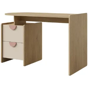 Obrazek Biurko Lexi 12l/P Cremona/Macadamia/Róż