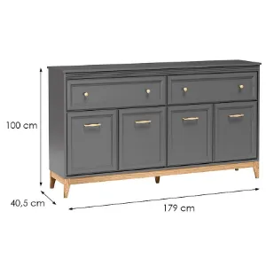 Obrazek Komoda 180 Terra Ta2 Szary Diament