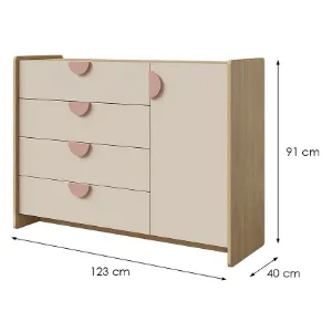 Obrazek Komoda Lexi 9 Cremona/Macadamia/Róż