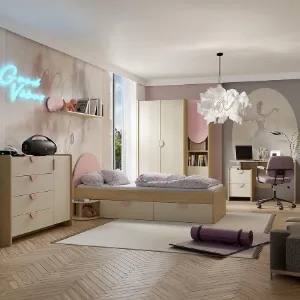 Obrazek Komoda Lexi 9 Cremona/Macadamia/Róż