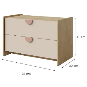Obrazek Komoda Lexi 11 Cremona/Macadamia/Róż