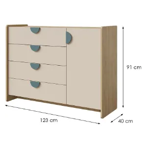 Obrazek Komoda Lexi 9 Cremona/Macadamia/Morski