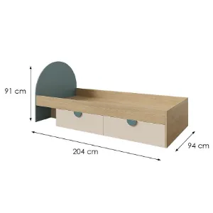 Obrazek Łóżko Lexi 13l/P Cremona/Macadamia/Morski
