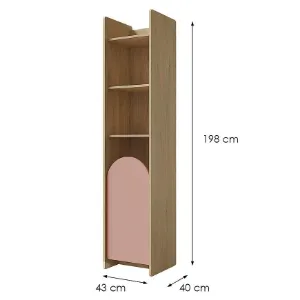 Obrazek Regał Lexi 3lcremona/Macadamia/Róż