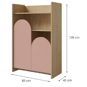Obrazek Regał Lexi 8 Cremona/Macadamia/Róż
