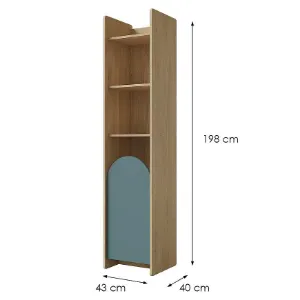 Obrazek Regał Lexi 3lcremona/Macadamia/Morski