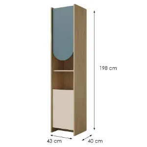 Obrazek Regał Lexi 5l Cremona/Macadamia/Morski