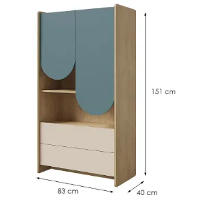 Obrazek Regał Lexi 6 Cremona/Macadamia/Morski