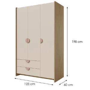 Obrazek Szafa Lexi 1 Cremona/Macadamia/Róż