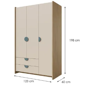Obrazek Szafa Lexi 1 Cremona/Macadamia/Morski