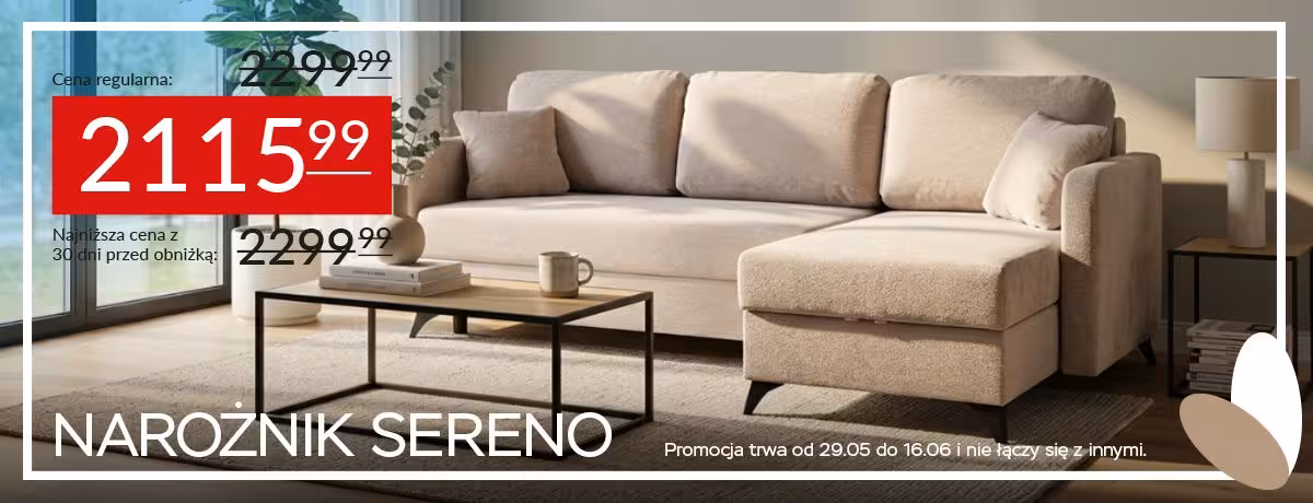 Promocja - narożnik Sereno