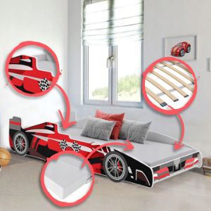 Obrazek Łóżko dziecięce FORMUŁA red 160x80 cm