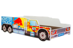 Obrazek Łożko pojedyncze Monster Truck 160x80 z materacem
