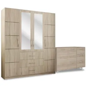 Zestaw Szafa Bali D4 Sonoma + Komoda Bali 140