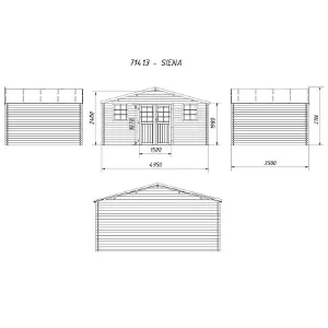 Obrazek Domek węgłowy 4.95x3.58m 71413