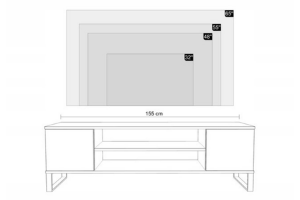 Obrazek Szafka RTV Focus 135 cm - loft Dąb artisan