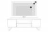 Obrazek Szafka RTV Focus 135 cm - loft Dąb artisan czarny