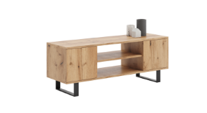 Obrazek Szafka RTV 135 cm loft dąb craft złoty