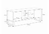 Obrazek Szafka RTV 135 cm loft dąb craft złoty - czarny