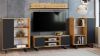 Obrazek Szafka RTV 135 cm loft dąb craft złoty - czarny