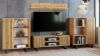 Obrazek Szafka RTV 135 cm loft dąb craft złoty - lamele
