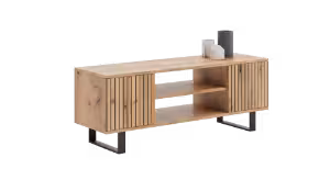 Obrazek Szafka RTV 135 cm loft dąb craft złoty - lamele