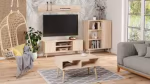 Obrazek Szafka RTV 155 cm skandynawska dąb sonoma