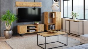 Obrazek Szafka RTV 155 cm loft dąb craft złoty