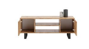 Obrazek Szafka RTV 155 cm loft dąb craft złoty