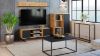 Obrazek Szafka RTV 155 cm loft dąb craft złoty - czarny