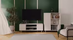 Obrazek Szafka RTV 155 cm Kaszmir, nogi złote