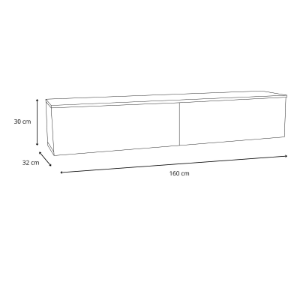 Obrazek Szafka RTV Nicole  160 cm - kolor Biały