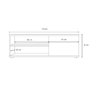 Obrazek Szafka RTV VIVA 110 cm - kolor Biały