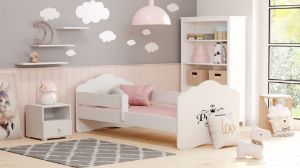 Obrazek Łożko dziecięce FALA z barierką 140x70 Princess