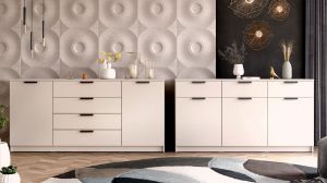Obrazek Komoda dwudrzwiowa z szufladami Ava 04 2D4S kaszmir